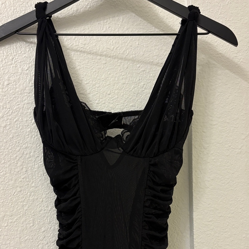 Frederick's of Hollywood Y2K Black Lace Dress